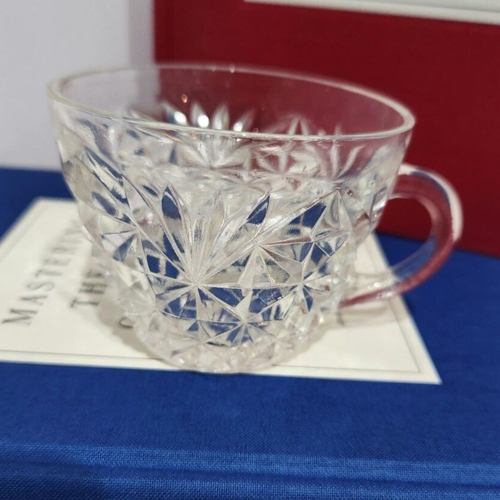 Vintage Anchor Hocking Arlington diamond cut‎ glass cup replacement punch cup